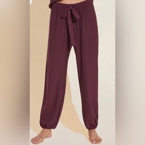 Eberjey Softest Sweats PJ Crops in Mulberry NWT Large